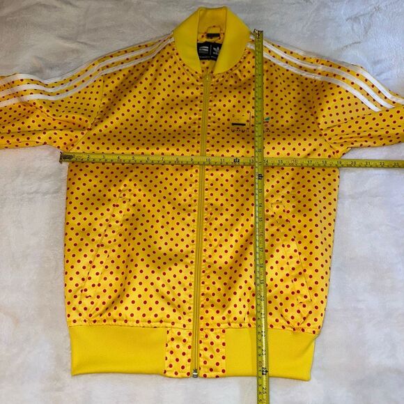 Adidas x Pharrell Williams XS Yellow Red Polka Dot Zipper Close Track Jacket EUC - Picture 8 of 12